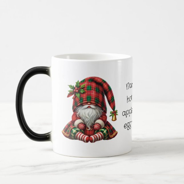 Skapa Din Egen Sömnig Jul Plaid Tomte Magisk Mugg (Vänster)