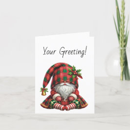 Skapa din egen Sömnig jultomte Helgkort