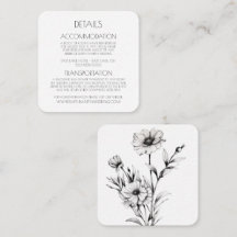 Skapa din egen - Söt Black & White Wildblommor