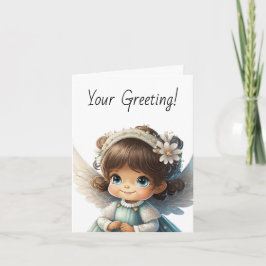 Skapa Din Egen Söt Brunett Julängel Helgkort