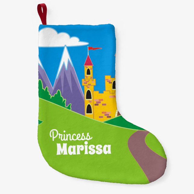 Skapa din egen Söt Fairy Princess Castle Liten Julstrumpa (Framsidan)