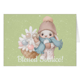 Skapa Din Egen Söt Kanin Solstice Träd Yule Hälsningskort