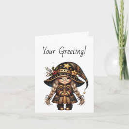 Skapa Din Egen Söt Magisk Jultomte Gnome Helgkort