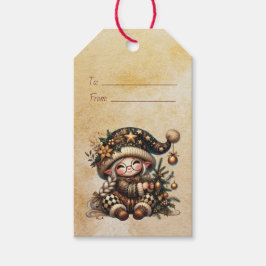 Skapa Din Egen Söt Magisk Jultomte (Tomte) Presentetikett