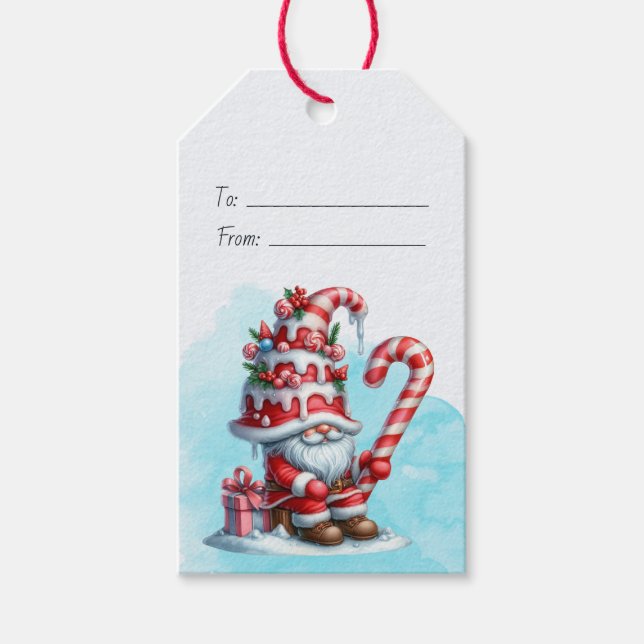 Skapa Din Egen Söt Pepparkaks-Tomte till Julen Presentetikett (Framsidan)