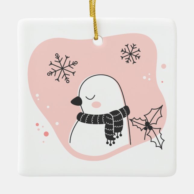 Skapa din egen sötsköldpaddsduva jul julgransprydnad keramik (Framsida)