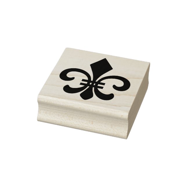 Skapa din egen spärrad Fleur De Lis Stämpel (Stämpel)