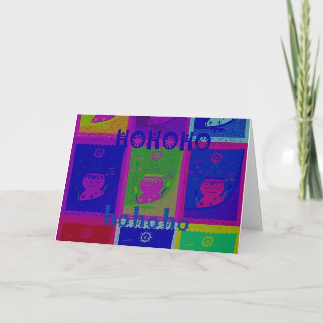 Skapa din egen Speciella jultomtekonst Helgkort (Framsida)