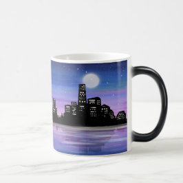 Skapa din egen stad på natten på Vatten Magisk Mugg