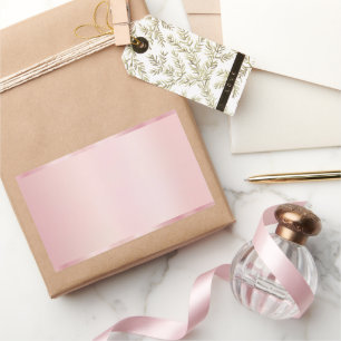 Skapa din egen stilrena rosa guld tom mall rektangulärt klistermärke