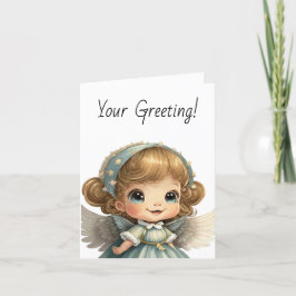 Skapa din egen stjärtklappande julängel helgkort