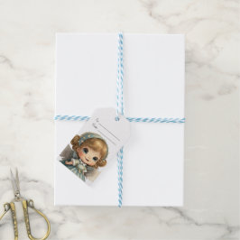 Skapa din egen stjärtklappande julängel presentetikett