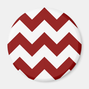 Skapa din egen stora Mörk Red Zigzag Mönster Magnet