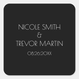 Skapa din egen - Svart Fyrkantigt Klistermärke