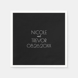 Skapa din egen - svart pappersservett