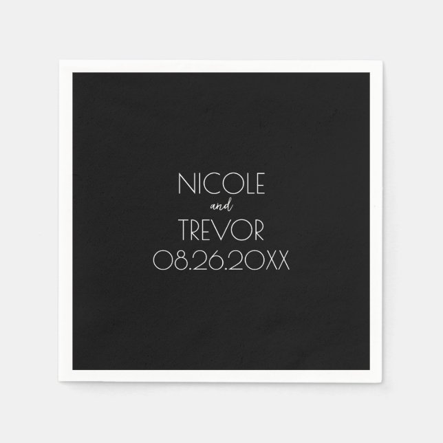 Skapa din egen - svart pappersservett (Framsidan)