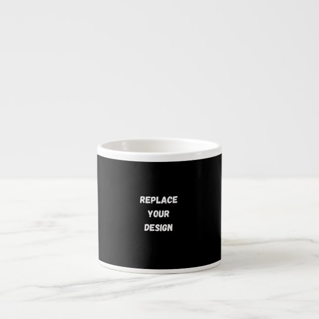 Skapa din egen svarta Anpassad design Espressomugg (Framsidan)