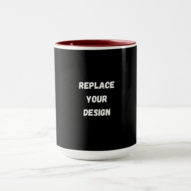 Skapa din egen svarta Anpassad design Mugg (Center)
