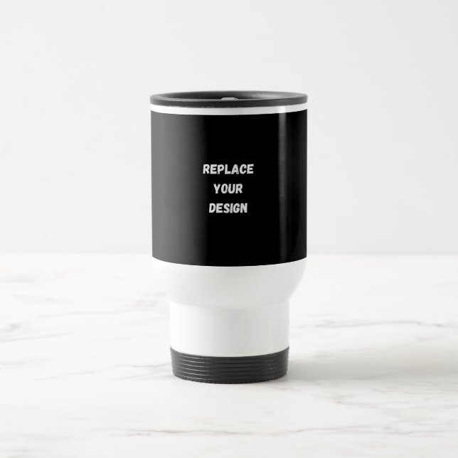 Skapa din egen svarta Anpassad design Resemugg (Center)