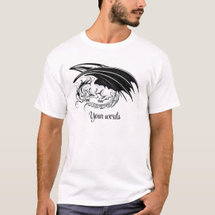 Skapa Din Egen Svarta Drak T Shirt