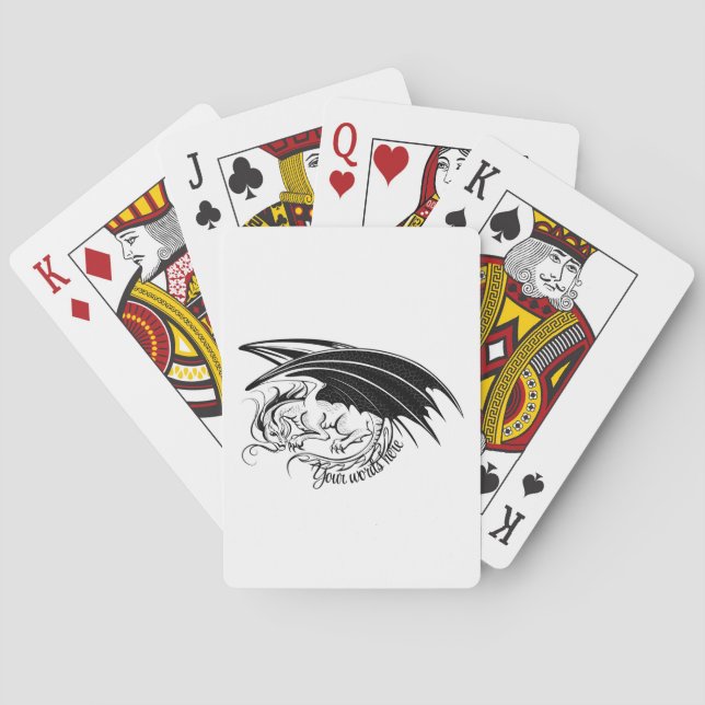 Skapa din egen svarta drake casinokort (Baksidan)