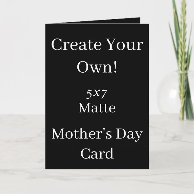 Skapa din egen svarta Mors dag Kort (Framsida)