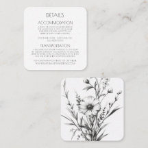 Skapa din egen - Svarta och vita Wildblommor