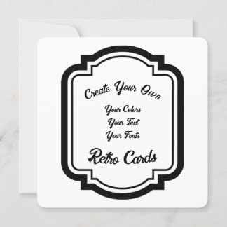 Skapa din egen svarta Retro Stil-kontur Julkort