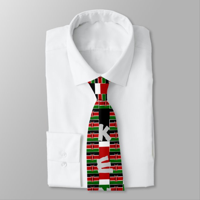 Skapa din egen svarta röda Grönt Kenyan Fantastisk Slips (Bunden)