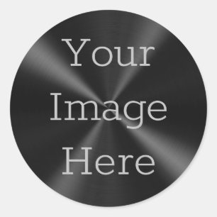 Skapa din egen svarta, strålande, borstad metall runt klistermärke