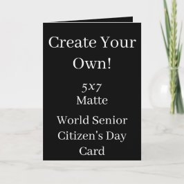 Skapa din egen svarta världsdag för äldre medborga kort