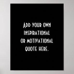 Skapa din egen svartvita inspirationsoffert poster
