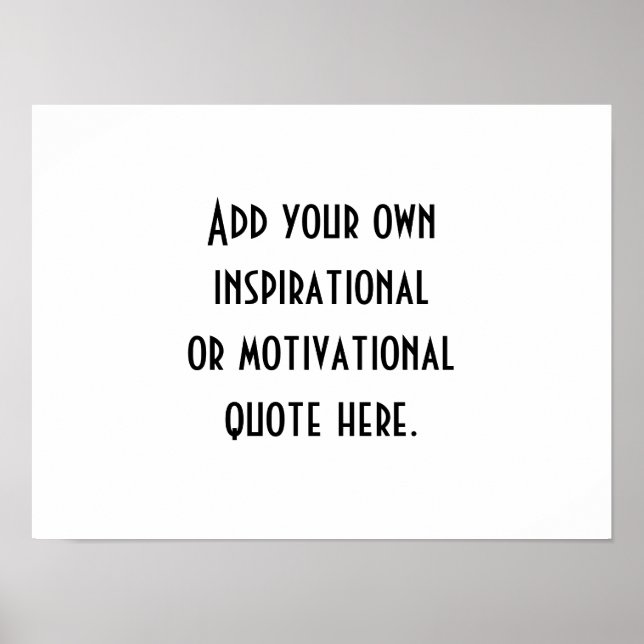Skapa din egen svartvita inspirationsoffert poster (Framsidan)