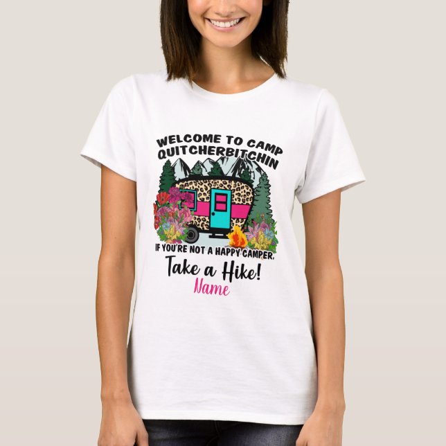 Skapa din egen ta en hike Camping T Shirt (Framsida)