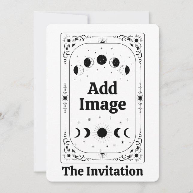 Skapa Din Egen Tarot Astrologiska Celestiala Magi Inbjudningar (Framsida)