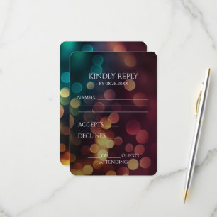 Skapa din egen Teal Red Guld Bokeh OSA Kort