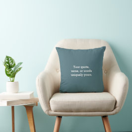 Skapa din egen tealblå minimalistiska moderna lyx kudde