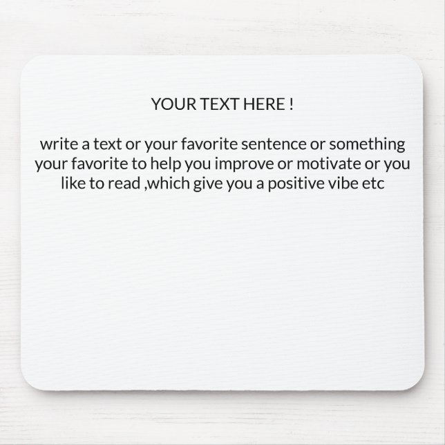 skapa din egen text Musmatta (Framsidan)
