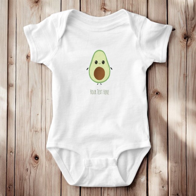 Skapa din egen text - Whimsical Kawaii Avocado T Shirt (Skapare uppladdad)