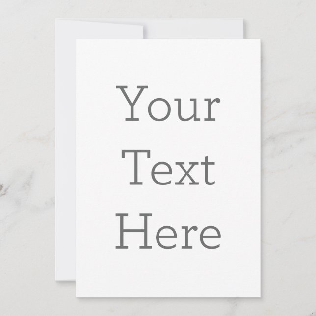 Platt inbjudan, Storlek: 12.7 x 17.8 cm, Papper: Signature matt, Hörn: Kvadrat, Kuvert: Vit, Tryckkvalitet: Standard (Framsida)