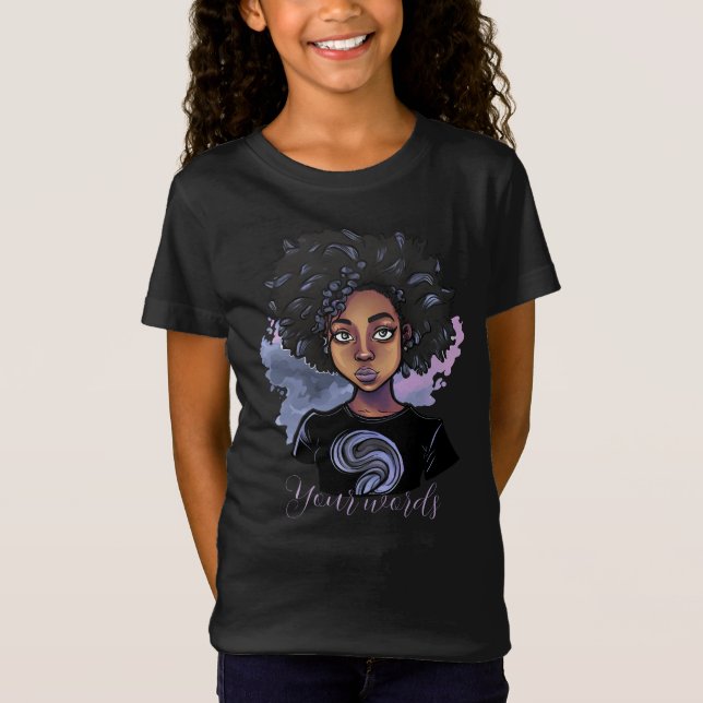 Skapa din egen Tonåring Black Girl T Shirt (Framsida)