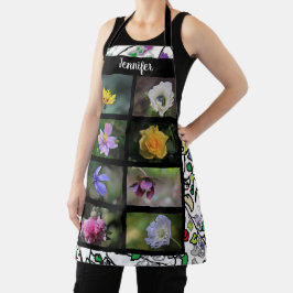 Skapa din egen trädgårdsblomma fotokollage på plat