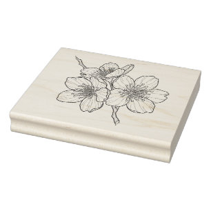 Skapa din egen trio av körsbärsblommor stämpel