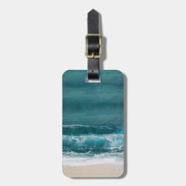 Skapa din egen Tropical Beach Namn Modern Bagagebricka