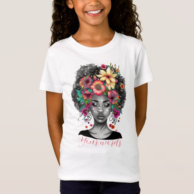 Skapa din egen Tropical Black Girl T Shirt (Framsida)