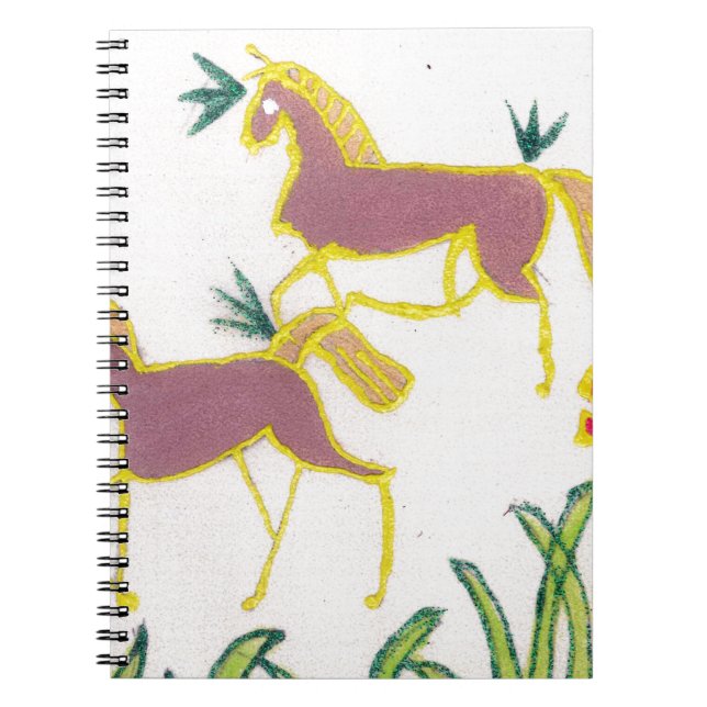 Skapa din egen Unicorn Flora Power Cute Aesthetic Anteckningsbok (Framsidan)