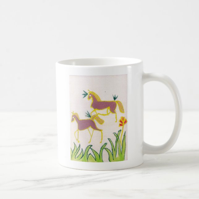 Skapa din egen Unicorn Flora Power Cute Aesthetic Kaffemugg (Höger)