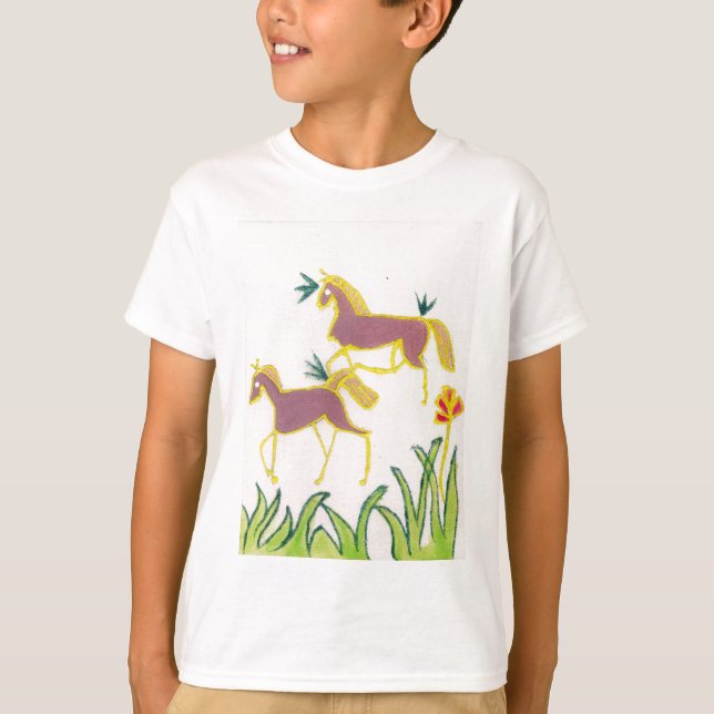 Skapa din egen Unicorn Flora Power Cute Aesthetic T-shirt (Framsida)
