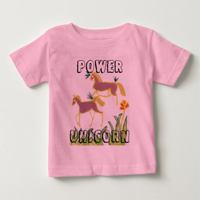 Skapa din egen Unicorn Flora Power Cute Aesthetic Tee (Framsida)
