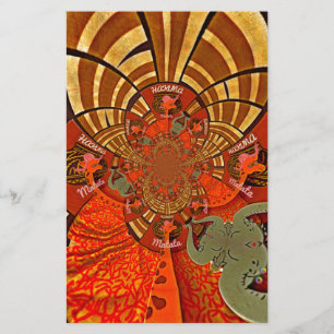 Skapa din egen unika afrikanska Giraffe Art Design Brevpapper